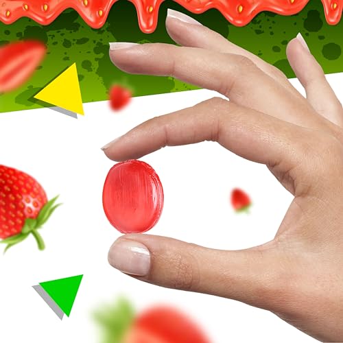 Arcor Strawberry Filled Bon Bons | 1 Pound Bag | Hard Candy - Approx. 60 Count