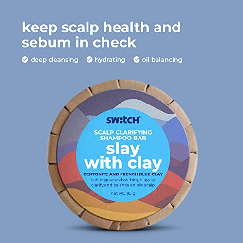 Image of Scalp Clarifying Shampoo Bar For Oily Scalp Slay With Clay, 85g