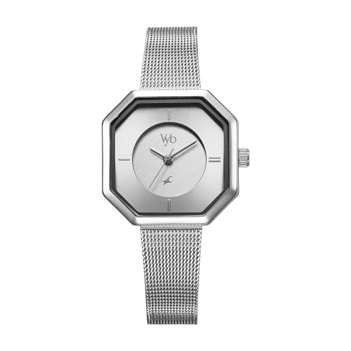 Fastrack Vyb Prodigy Quartz Analog Silver Dial Stainless Steel Strap Watch for Girls-FV60034SM01W (B0CXDXD4KX) Amazon Price History, Amazon Price Tracker