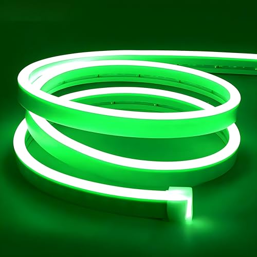 Image of HEADLY 5-Metre Green Neon Light Strip with 600 LEDs and 12V Adapter - Ideal for Wall Decorations,Parties Celebrations,Bars and Custom Neon Displays (Pack of 1)