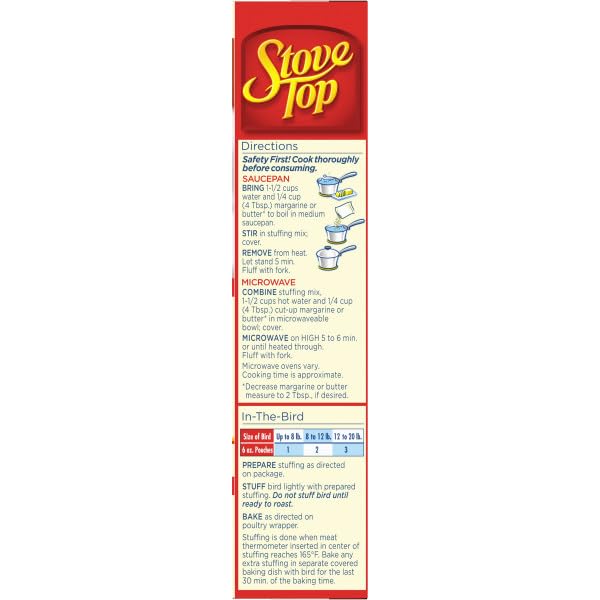 Image of Stove Top Stuffing Mix Variety Pack, Traditional Sage & Savory Herbs Stuffing, Instant Side Dish for Holiday Meals, Ready in 5 Minutes, Savory Seasoned Bread Mix (Variety Pack of 2)
