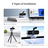 UGREEN Webcam for PC, Full HD 1080P/30fps Webcam for Laptop, Clear Stereo Audio Mics, Auto Light Correction, 85° View Web Cam USB Camera for Live Streaming, Video Calling, Conferences, Switch 2, Grey - Image 6