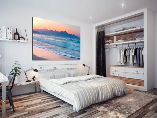 Cuadros modernos mar azul para llenar tu dormitorio de paz 2