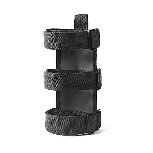 Roll Bar Fire Extinguisher Holder, Adjustable Fire Extinguisher Strap Mount for Jeep Wrangler CJ, YJ, TJ, LJ, JK, JKU, JL, JLU (Black)