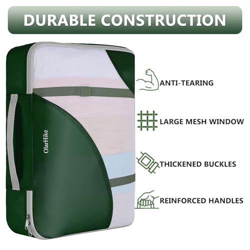 Image of OlarHike 8 Set Packing Cubes for Travel,Gifts for Women Mom,Anti-Tearing Suitcase Organizer,with Over 1000 pcs Mesh Holes,Vacation Essentials & Accessories for Cruise Ship