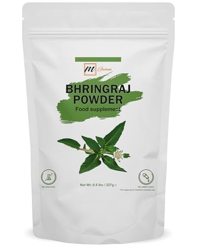 mGanna (0.5 Pound) 100% Natural Bhringraj Powder 227 Grams | Pure Eclipta Alba For Hair Health & Skin