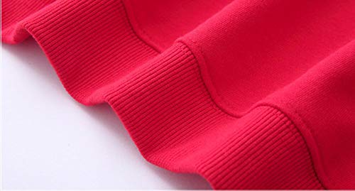 Haxico Unisex Children Solid Zip-Up Hooded Sweatshirt Toddler Baby Boys Girls Classic Hoodie Cotton Tops Blouse Red #TOP4