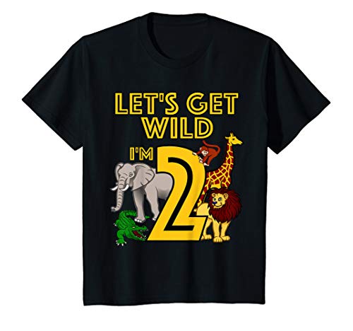 Kids 2 Year Old Zoo Birthday Shirt Safari Jungle Animal 2nd Gift T-Shirt