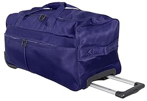 Monopol leichte XL Reisetasche 2 Rollen für Damen Herren 65 cm 70 Liter Trolley (Blau)