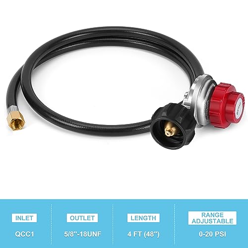 Propane Burner Head with Propane Regulator Hose