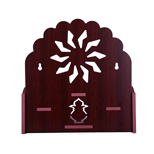Krupasadhya Beautiful Hand Made Pooja Mandir / Wooden Wall Mounted Hanging Temple for Home/Office/Factory/Festivals/Gifting Purpose 4