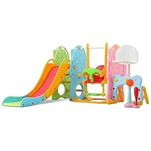 UNICOO - Toddler Slide and Swing Set, Kids Indoor and Outdoor Playground Combination for Boys & Girls (Kids Playground Set)