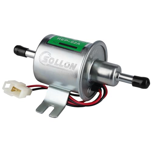Image of Electric Fuel Pump 12V Universal Low Pressure 12 Volt Transfer Inline Fuel Pump for Lawn Mower Carburetor Motorcycle ATV Trucks Boats Gas Diesel Engine 3-6PSI HEP-02A