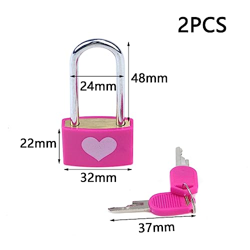 Dnyta 2 Packs Keyed Padlocks Long Shackle Padlock with Key Decorative Locks by Dnyta - Used condition - Image 2