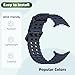 QIEMUTER 10pcs Compatible for Samsung Galaxy Watch Ultra Band 47mm, Watch Band for Galaxy Watch 7 Ultra Soft Ocean Silicone Sport Strap Replacement Accessory Women Men
