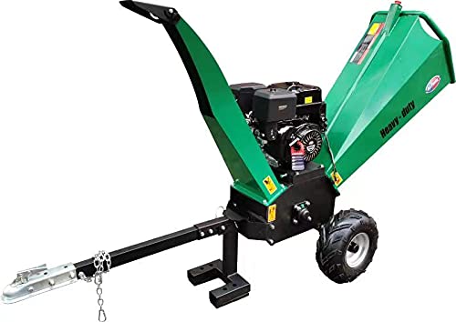 All Power America Apwc460E Heavy Duty Durable Chipper Shredder Mulcher W/Electric Start-Max 6.2" Inch Wood Diameter Capacity Gas Powered, 459Cc, 6.2 Inch, Green #TOP4