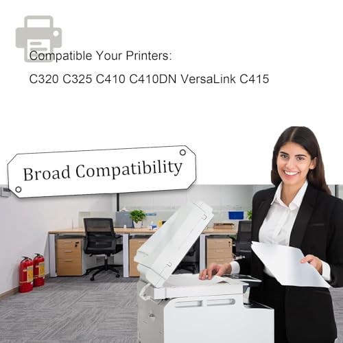 C320 Imaging Drum Unit Compatible for Xerox 013R00700 Drum Kits 4 Pack High Yield Fit for Xerox C320 C325 C410 C410DN VersaLink C415 Printers