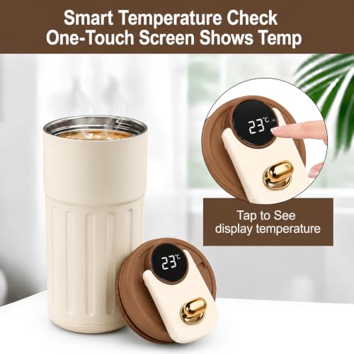 Image of Coffee Travel Mug with Smart LED Temperature Display - 460 ml