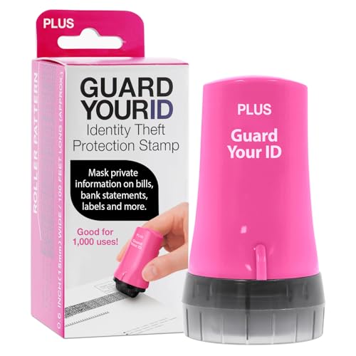 Guard Your ID Advanced Security Roller 2.0 Identity Theft Prevention Stamping Pink
