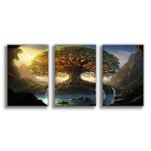 Arbre de vie poster vintage en toile pour creer une ambiance zen dans votre chambre