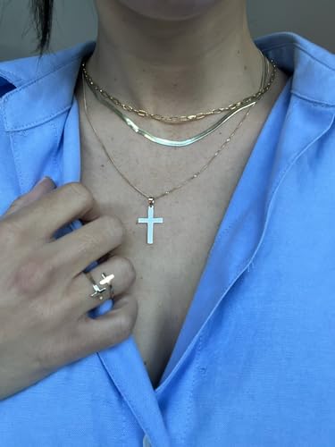 RP Solid 14K Yellow Gold Cross Pendant for Men & Women, Stunning, Polished 14K Yellow Gold Cross Pendant Only, Handcrafted Heirloom Quality Religious Jewelry Made in the USA2