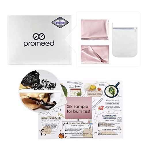 Promeed Real 22 Momme Silk Baby Crib Duvet Cover Set With Toddler Size Silk Pillowcase, 100% Grade 6A Natural Mulberry Silk Crib Bedding Sets For Boys/Girls (Pink, Crib) #TOP5