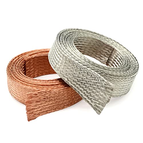 Manicotto Intrecciato In Rame Stagnato 2mm 30mm Espandibile Guaina Metallica Schermatura Cavo di Segnale Cavo Schermato- Rame10mm1 Metro