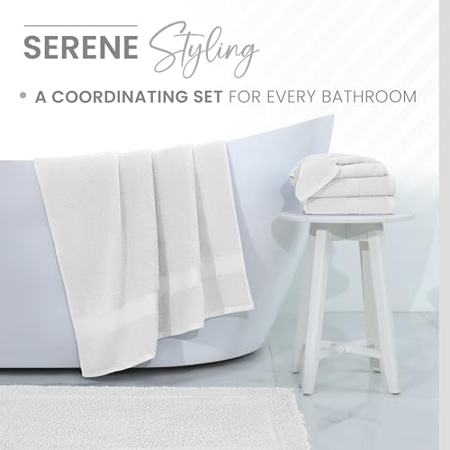 Martex 100% Cotton Ringspun Bath Rug | Super Soft | Super Absorbent | Essential Bathroom Rugs | Non-Slip Bath Mat | Quick Drying Bath Mat | White