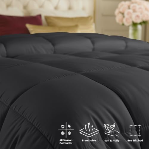 Image of Utopia Bedding All Season 250 GSM Comforter - Soft Down Alternative Comforter - Plush Siliconized Fiberfill Duvet Insert - Box Stitched (King /Cal King, Gray)