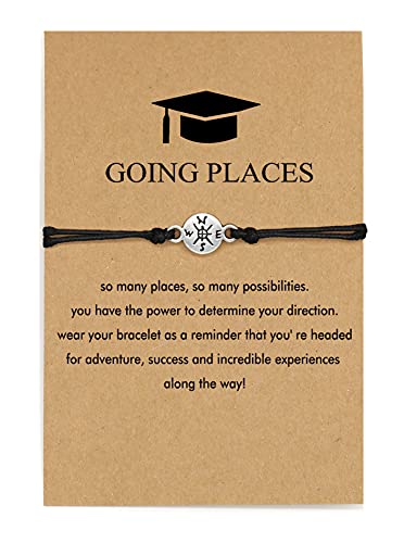 Rzking Graduation Gifts For Her Compass Arrow Bracelet Class Of 2022 College Graduation Presents For Classmates Bestie Sister (Going Places: Compass) #TOP1