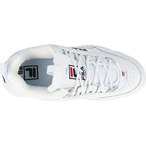 Fila Disruptor II Premium White Navy Leather 7 US Womens / 5½ US Mens4