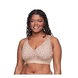 Warner's Women's Cloud 9 Super Soft, Smooth Invisibles Look Wireless Lightly Lined Comfort Bra Rm1041a, Butterscotch Vine Floral, Medium