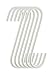 RuiLing 6-Pack 6Inch White Metal Hanging S Hooks - S Shaped Hook Heavy-Duty S Hooks, for Kitchenware, Pots, Utensils, Plants, Towels, Gardening Tools, Clothes