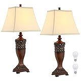 ARPENTER 30" H Bedside Table Lamp Set of 2 for Living Room or Bedroom, 9.5W Led Bulbs Included, Larg