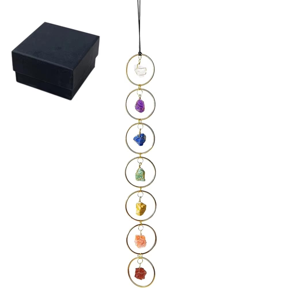 IJSDNVJNDX Reusable Hanging Crystal for Home Decoration Crystal Seven Chakra Pendant Multi-Purpose Natural Healing Crystal Pendant A