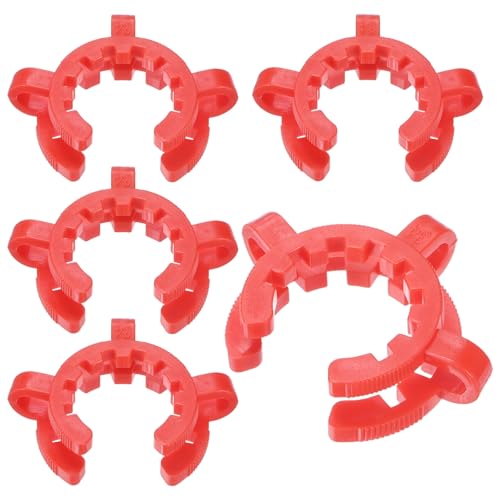 M METERXITY 5-Pack Lab Joint Clip, for 34/28 Glass Standard Ground Glass Joint Plastic Lab Glassware Clamps for Laboratories/Home DIY/Industrial Repairs Conical Interface Clip