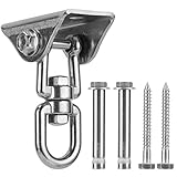 GOODTDO Swivel Swing Hammock Hanger Hook, 304 Stainless Steel Heavy Duty Hardware Ceiling Mount for Yoga Swing, Swing Chair, Punching Bag, Aerial Dance, Children's Swing Spinner Hanger (1pc)