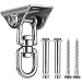 JOHAKU Yoga Swing Ceiling Mount, 304 Stainless Steel Swing Hanger Heavy Duty Hook for Yoga Hammock Chair Sandbag Swing 360° Rotat Ceiling Mount Anchor (1pc)