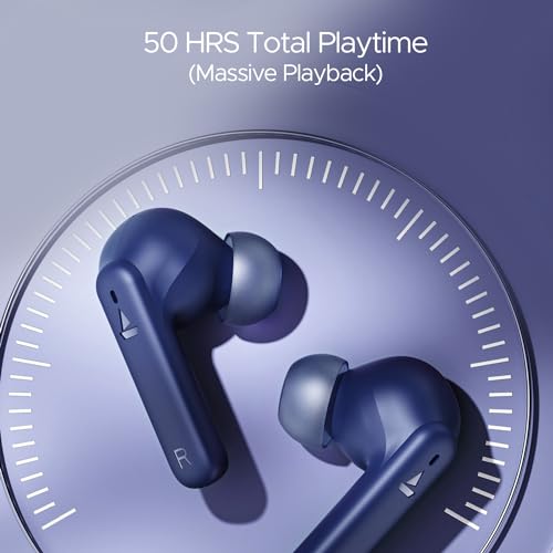 Image of boAt Airdopes 170 TWS in Earbuds with 50H Playtime, Quad Mics ENx Tech, Low Latency Mode, 13mm Drivers, ASAP Charge, IPX4, IWP, Touch Controls & BT v5.3(Tranquil Blue)