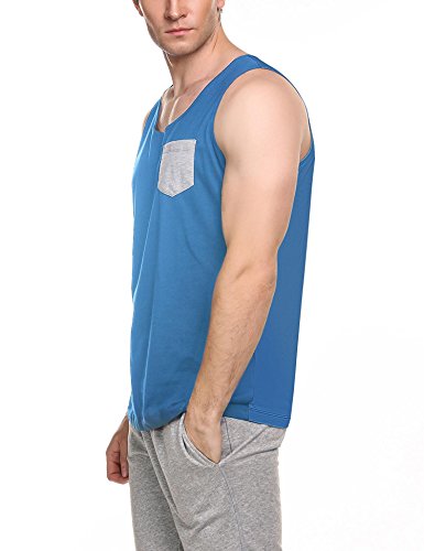 COOFANDY Casual tanktop voor heren, mouwloos shirt met zak, voor sport en training in de sportschool - Image 5