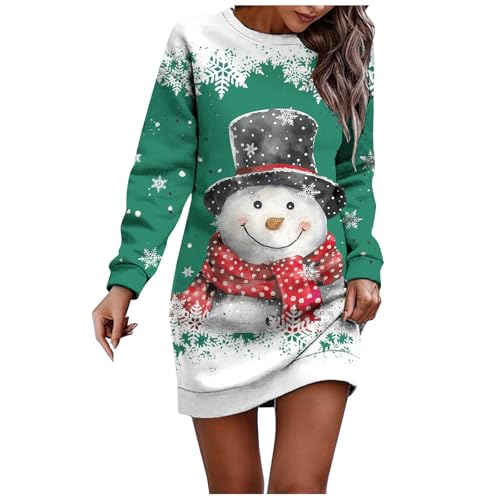 Robe de Noël pour femme, pull tunique à manches longues hiver