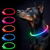 Sazuik 2025新登録 犬用 光る首輪 15つ発光モード 多色発光 USB充電式 サイズ調整可能 電量表示 装着簡単 ペット LED首輪 犬 猫 夜散歩ライト 軽量 安全対策 視認性 小型・中型・ 大型犬