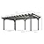 Outsunny 12' x 20' Outdoor Pergola, Wood Gazebo Grape Trellis with Stable Structure for Climbing Plant Support, Garden, Patio, Backyard, Deck, Gray