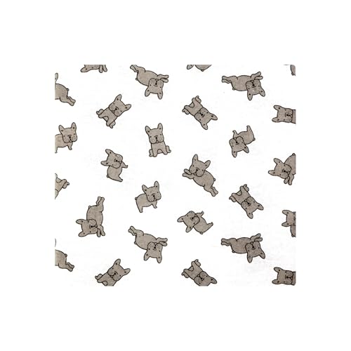 Image of Hudson Baby Unisex Baby Cotton Polyester Flannel Receiving Blankets 4-Pack, French Bulldog Stars, One Size