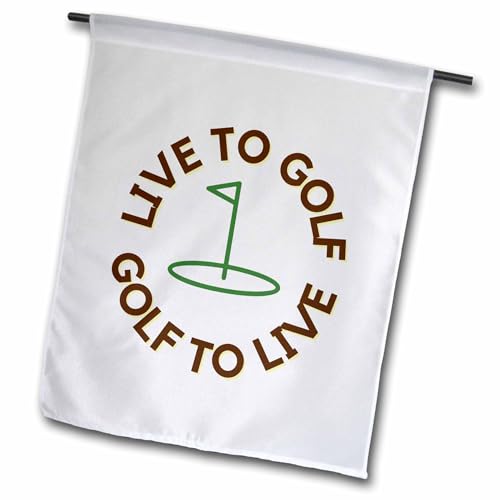 3dRose Golf Flag with Text of Live to Golf,Golf to Live - Flags (fl-383554-2)