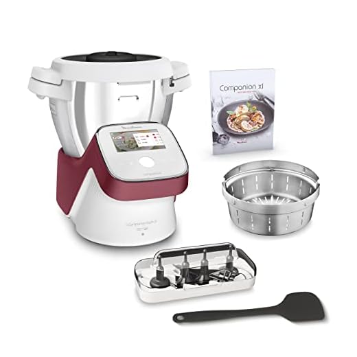 Moulinex I-Companion Touch XL HF9345 Robot de cocina de 3.5 L, acero inoxidable, 14 programas automáticos, wifi, pantalla táctil, 6 accesorios incluidos, apto lavavajillas, app libro recetas