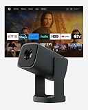 Wanbo Cube 1 Pro - Proyector Inteligente con Android TV y Google Play - Mini proyector portátil Compacto y Altavoz Bluetooth de 8 W, corrección Keystone, Cine en casa para Espacios pequeños