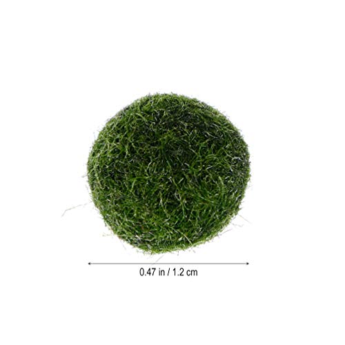 Happyyami 5Pcs Artificial Moss Rocks Marimo Moss Balls Green Moss Balls Decorative Aquarium Stones Ornament For Vase Filler Fairy Garden #TOP6