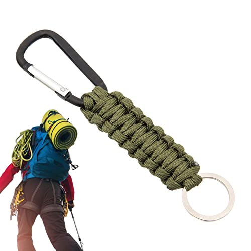 LERECA - Chaveiro Paracord com Mosquetão - Cordão para Chave - Homens e Mulheres - Caminhadas, Acamp