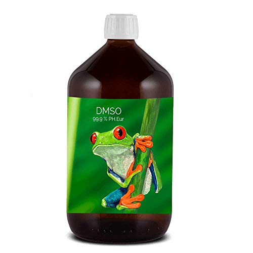 DMSO  99,9% de pureza farmacéutica en el frasco de vidrio con dosificador Eur. Probado  sin diluir  dimetilsulfóxido fabricado en Alemania.